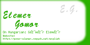 elemer gomor business card